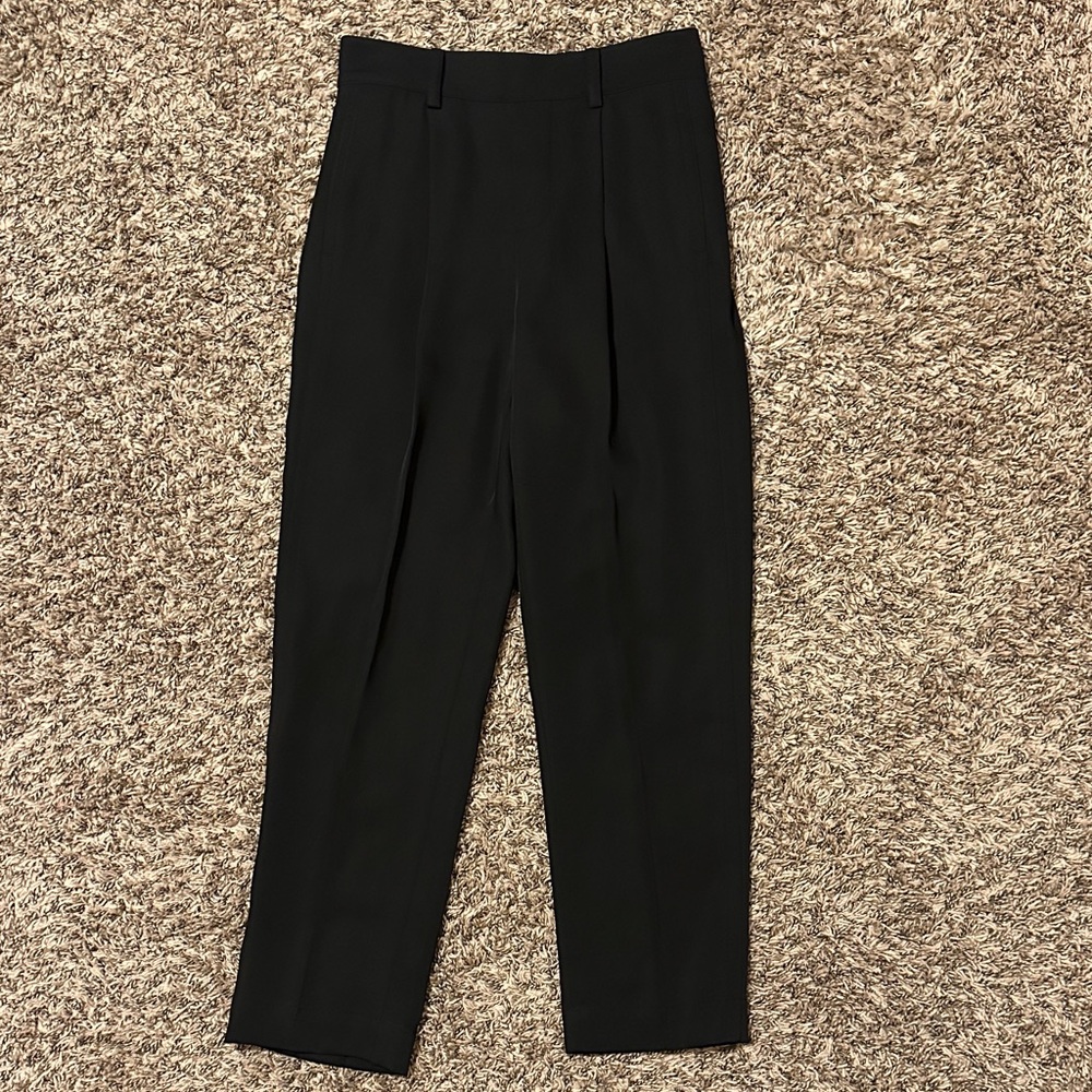 Vince Mid-Rise Tapered Pull-On Pant XS Black